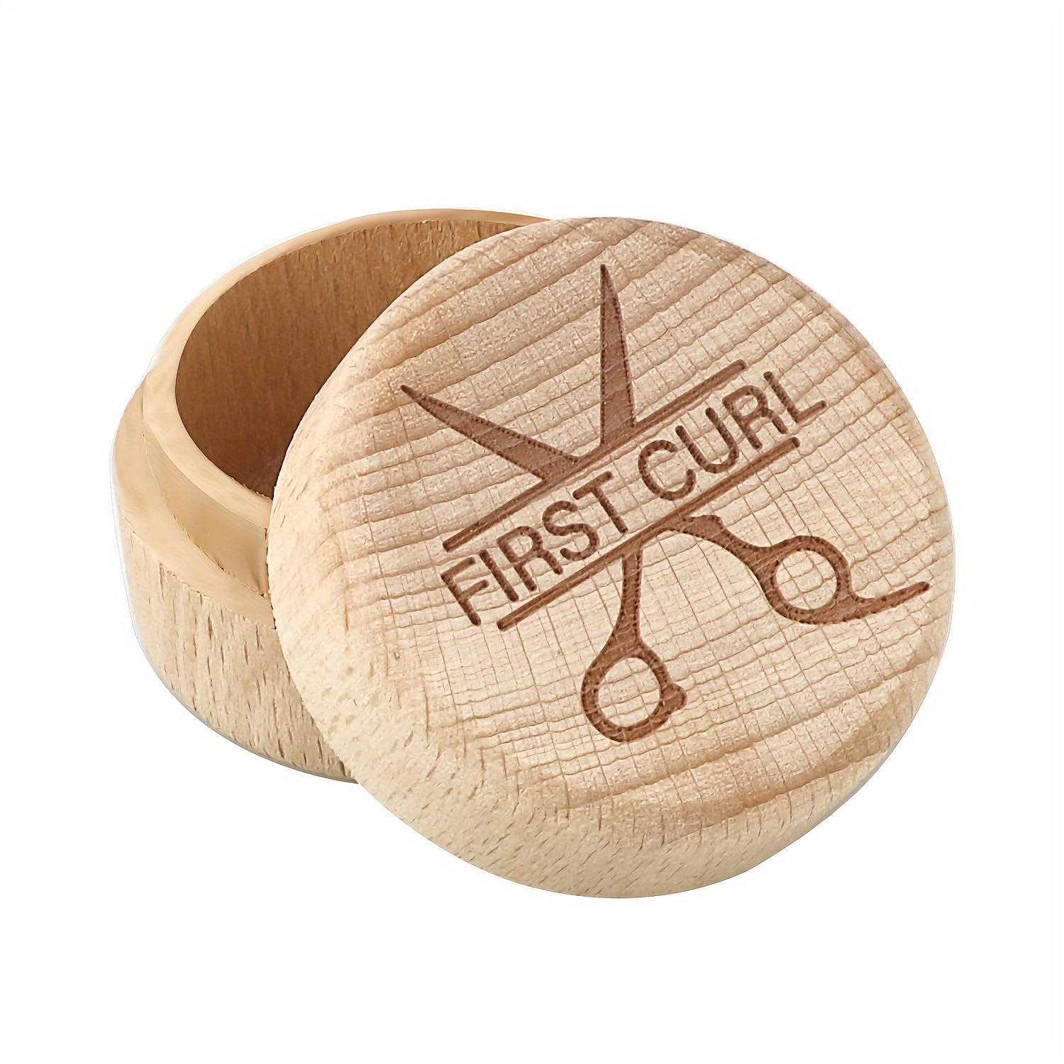 Wooden Memory Box for Kids with Commemorative Storage for Hair and Teeth