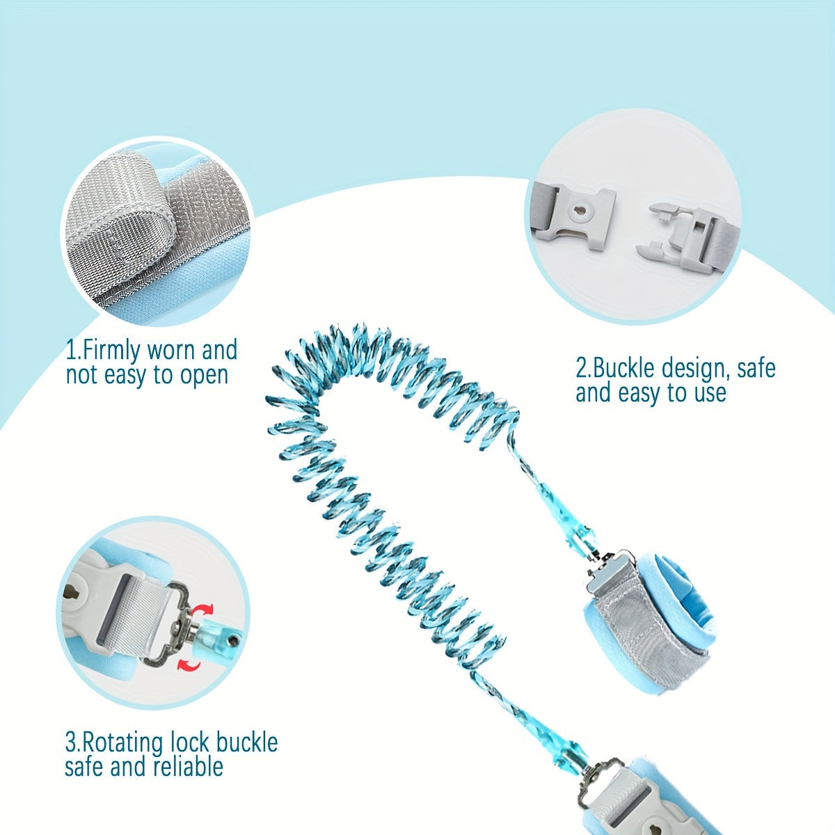 Child Safety Harness with Traction Rope and Safety Strap for Kids