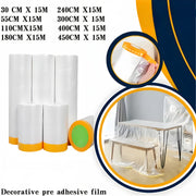 Многофункционочная пластиковая маскировочная пленка для покраски, 1 рулон, прочное покрытие