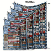 Zamonaviy Geometrik-Nazoratli Flanel Ko'rlik o'g'il uchun - 1 dona, 100% Polyester To'qilgan Materialdan tayyorlangan, Har mavsumda foydalanish mumkin bo'lgan, Onadan Ilhomlantiruvchi Iqtiboslar bilan ta'minlangan - O'g'il uchun mukammal sovg'a g'oyasi