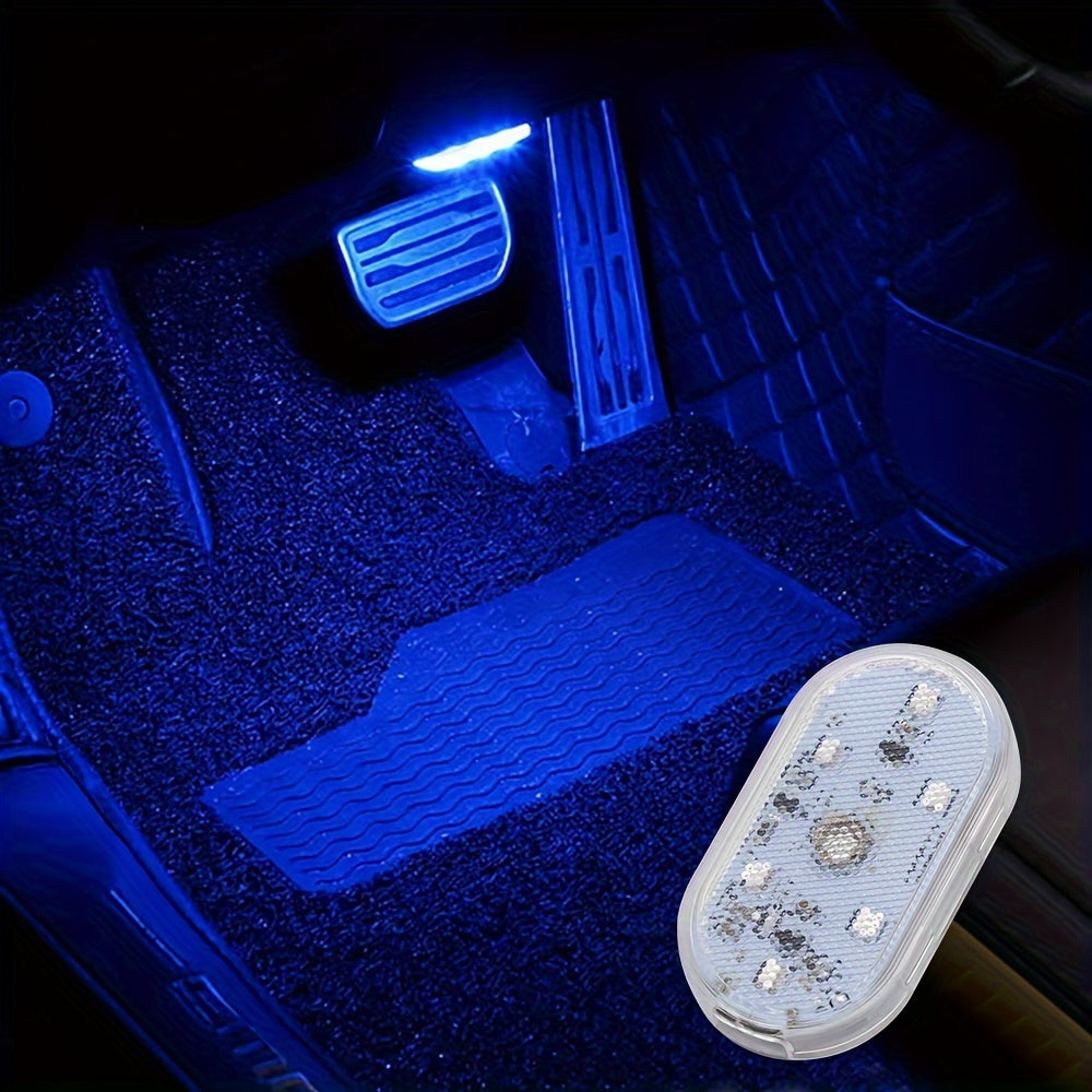 Luces LED recargables por USB para el interior del coche, luz nocturna inalámbrica para techo con control táctil