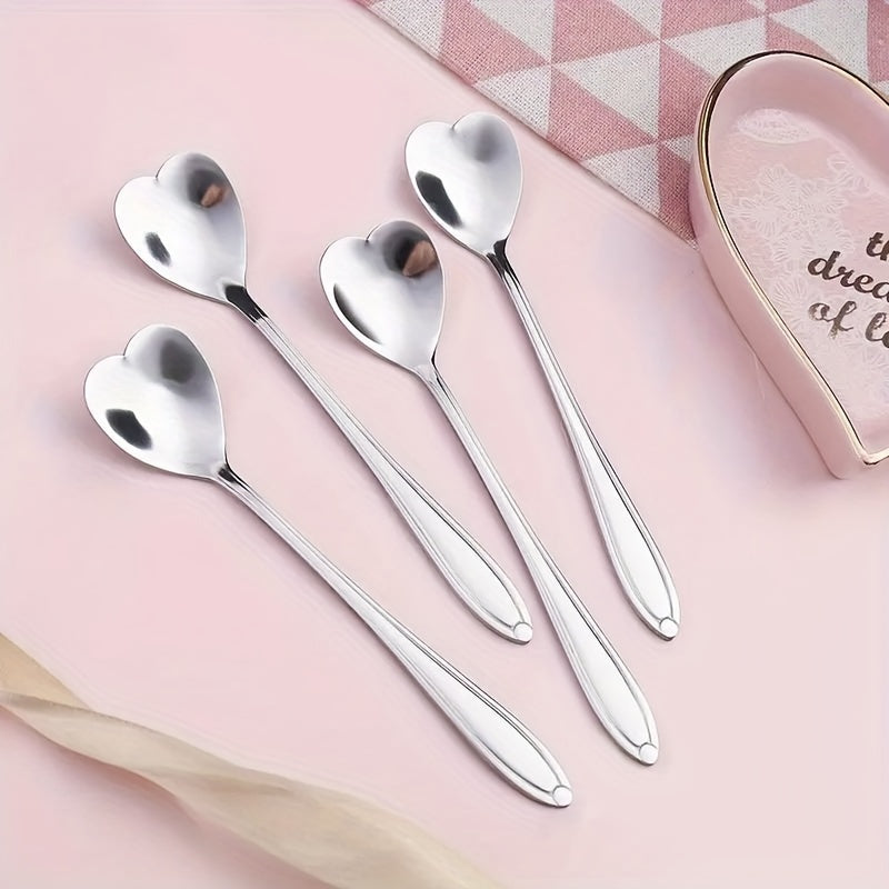 Heart-Shaped Stainless Steel Spoon Set for Holiday and Daily Use