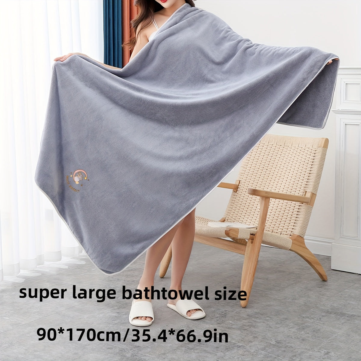 Yumshoq multfilm quyon sochiq to'plami - yuqori singdiruvchi, tez quriydigan aralashma hammom uchun zarur narsalar.