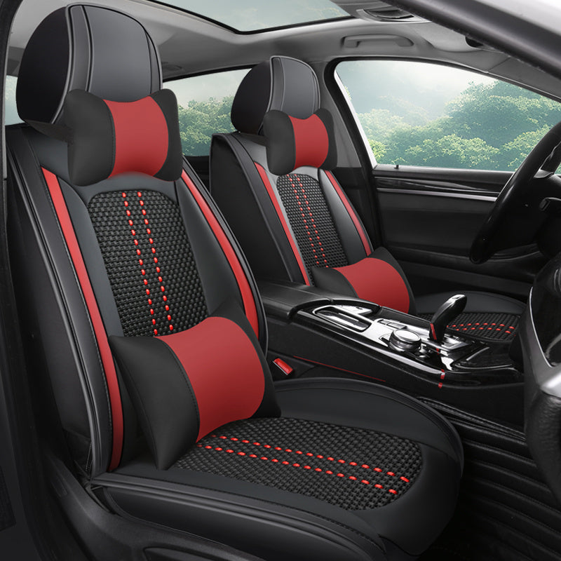 Universal Waterproof Faux Leather 5-Seat Car Seat Covers All-Season Protectors