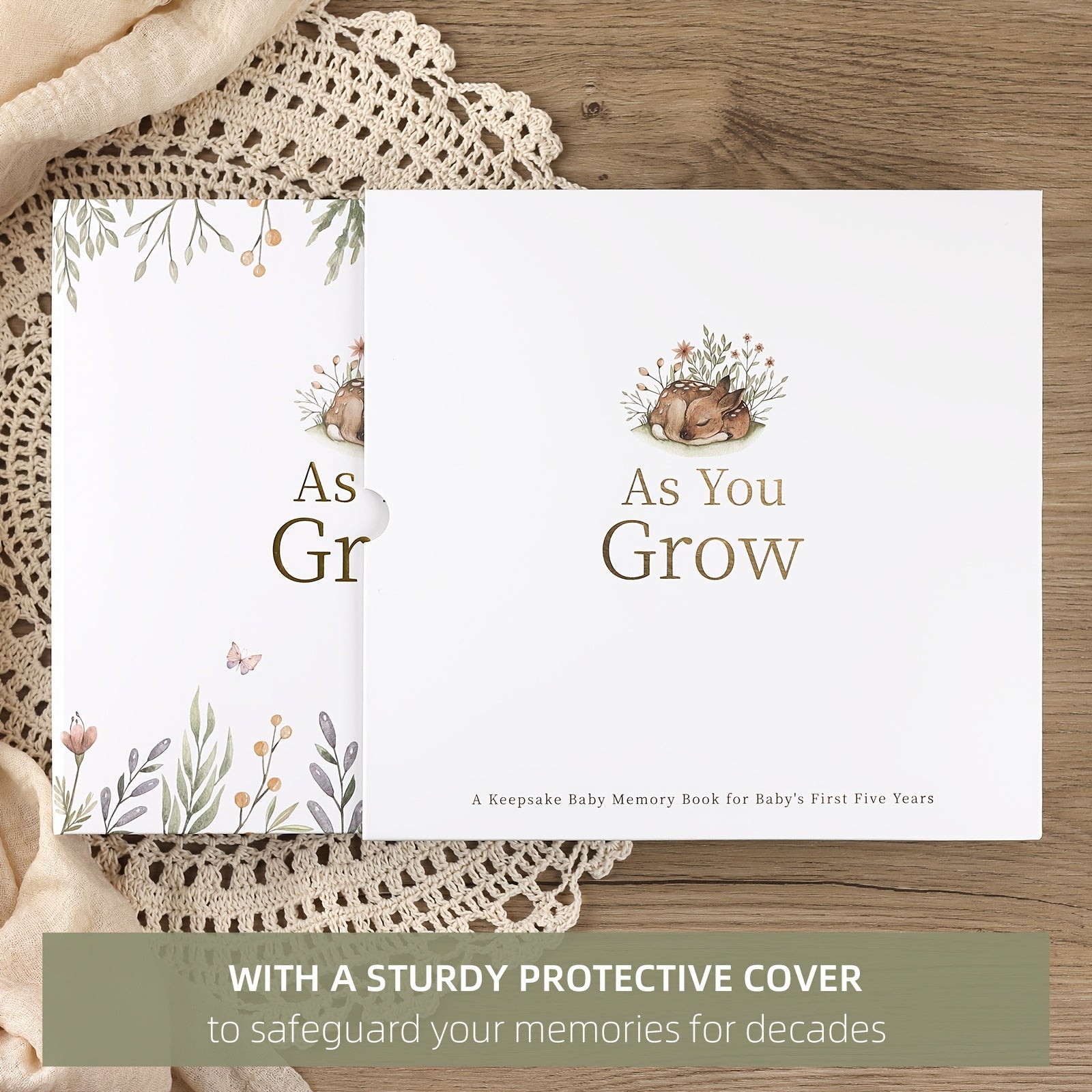 Книга воспоминаний на 1 год для мальчиков и девочек - Журнал первых 5 лет - Подарок без гендерных признаков - Альбом для вырезок или фото для новых родителей - Записывайте каждое достижение с рождения до 5 лет.