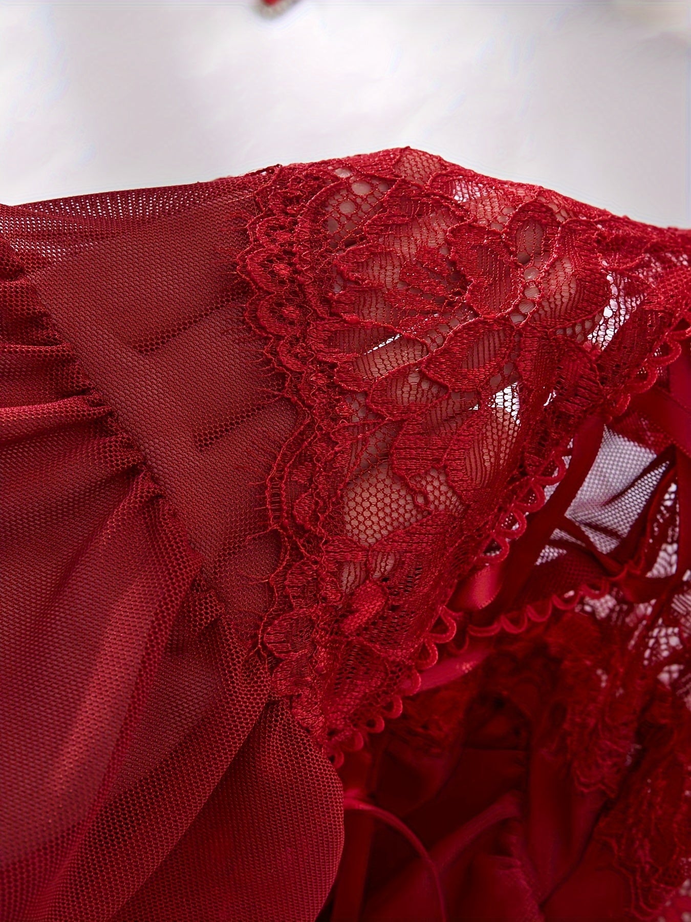 Women's Nightdress and Thong Set with Thin Shoulder Straps and Stylish Design