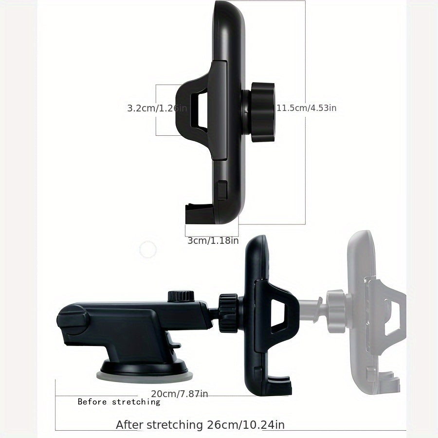 Soporte universal para teléfono de coche de ABS con rotación de 360° y ventosa para tablero