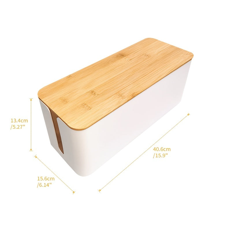 Caja de almacenamiento de cables de datos de plástico para organizar cables y regletas