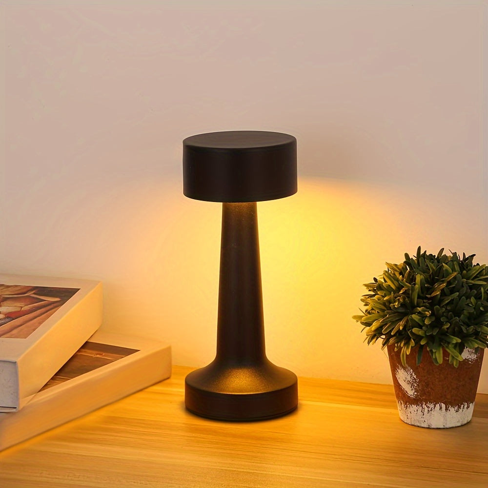 Lámpara de mesa LED recargable con control táctil, ajustable en brillo, 3 niveles de brillo, lámpara de noche para la cama
