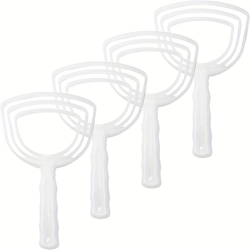 Set of 4 Plastic Fish Scaler Scrapers for Meat Bones Cleaning Kitchen Tools