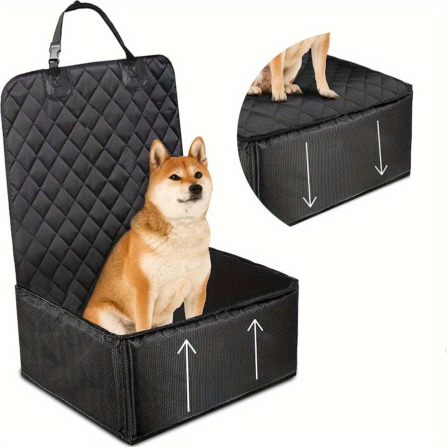 Waterproof Dog Car Seat Cover Quilted Non-Slip with Seat Belt Tether for Cars Trucks SUVs