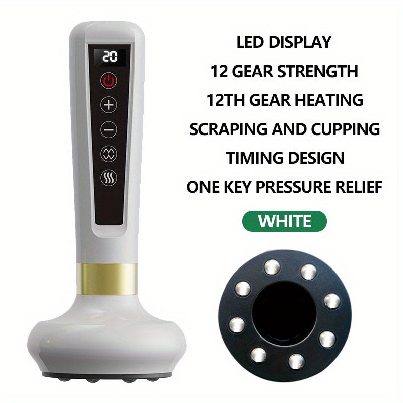 12 daraja intensivlik, LCD displey va sozlanadigan tezlik bilan quvvatlanadigan elektr vakuum massaj qiluvchi. Keksalar uchun ajoyib sovg'a.