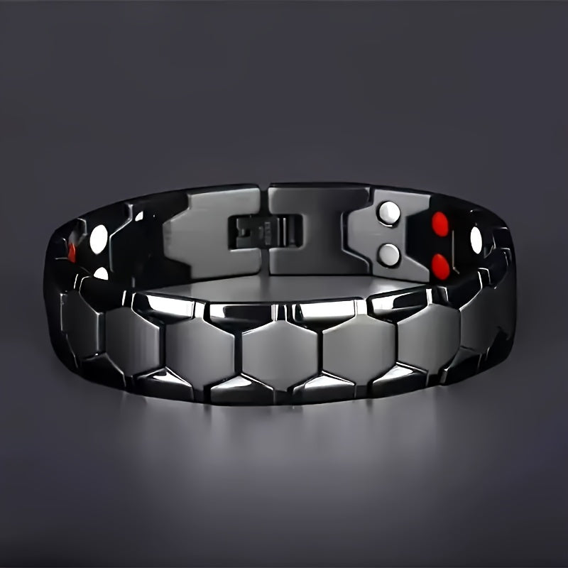 Unisex Titanium Steel Bracelet Boho Style Magnet-Free Energy Waterproof Hypoallergenic