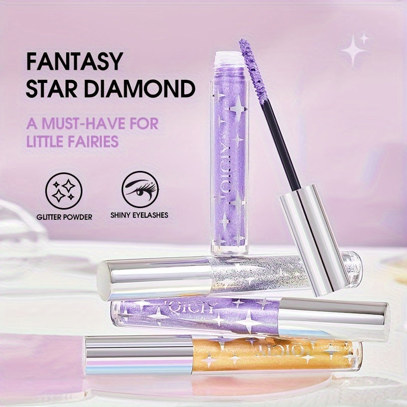 Waterproof Smudge-Proof Volumizing Mascara with Glitter Effects for Long-Lasting Lashes