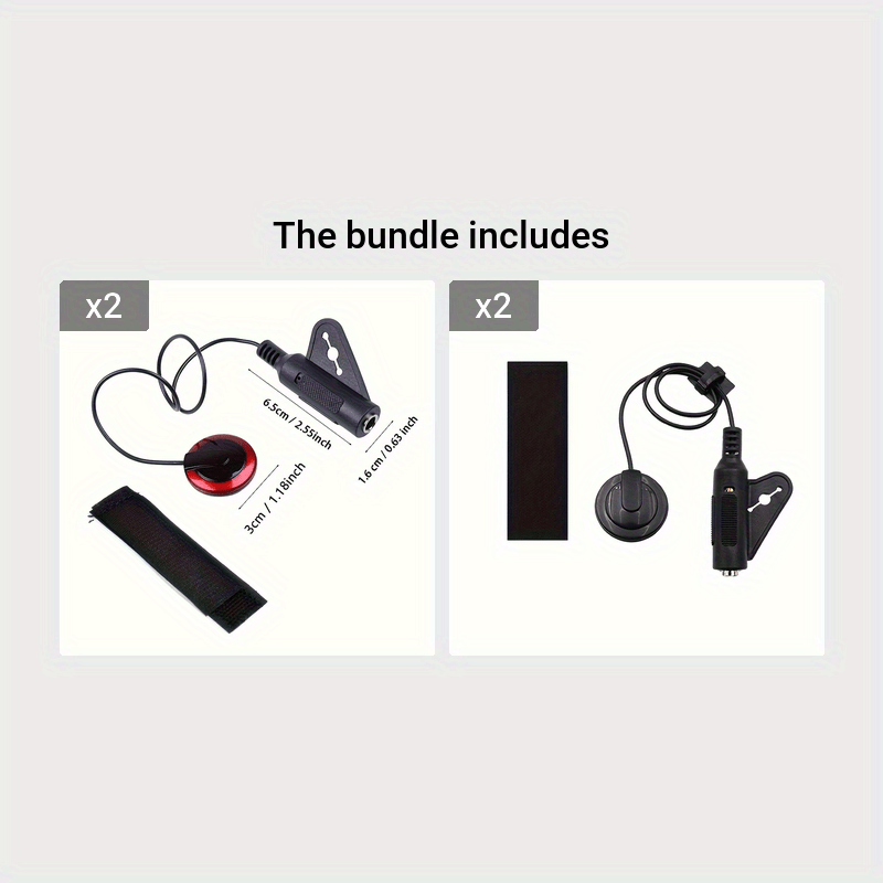 Professional Piezoelectric Contact Pickup for Acoustic Guitars Ukuleles Harps and Banjos Red Black