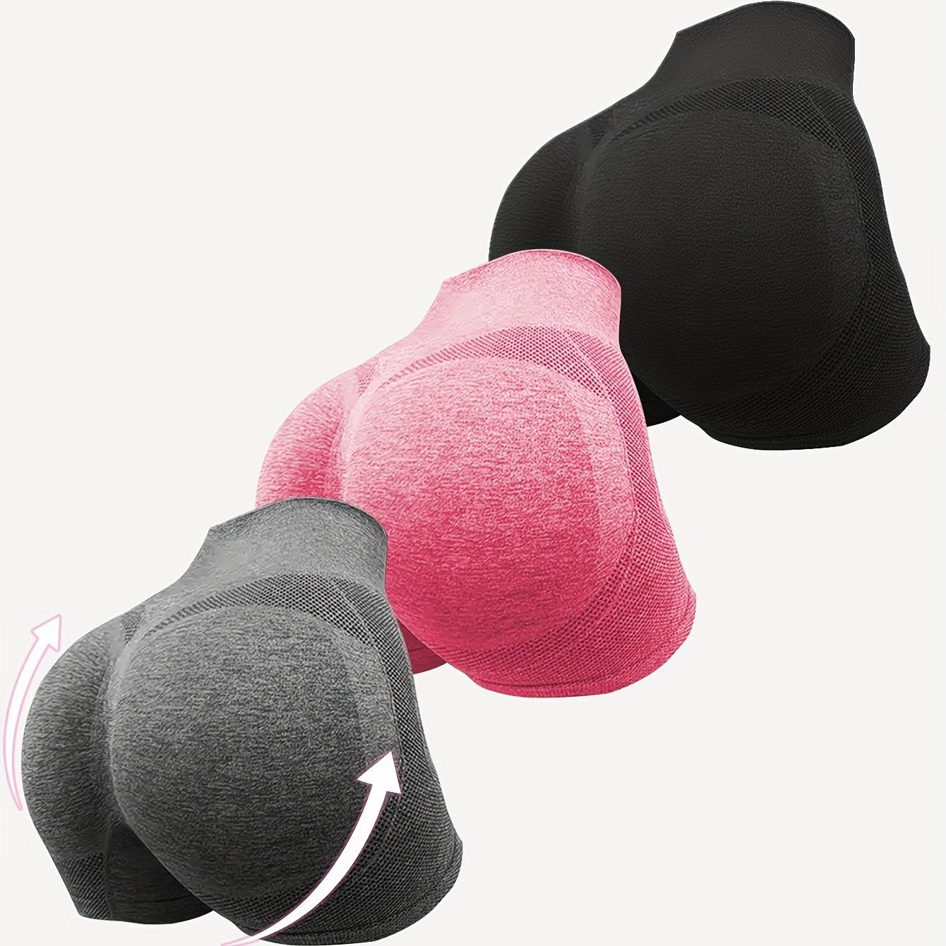 Women’s High Waist Seamless Shaping Shorts 3 Pack Butt Lift Fitness Underwear