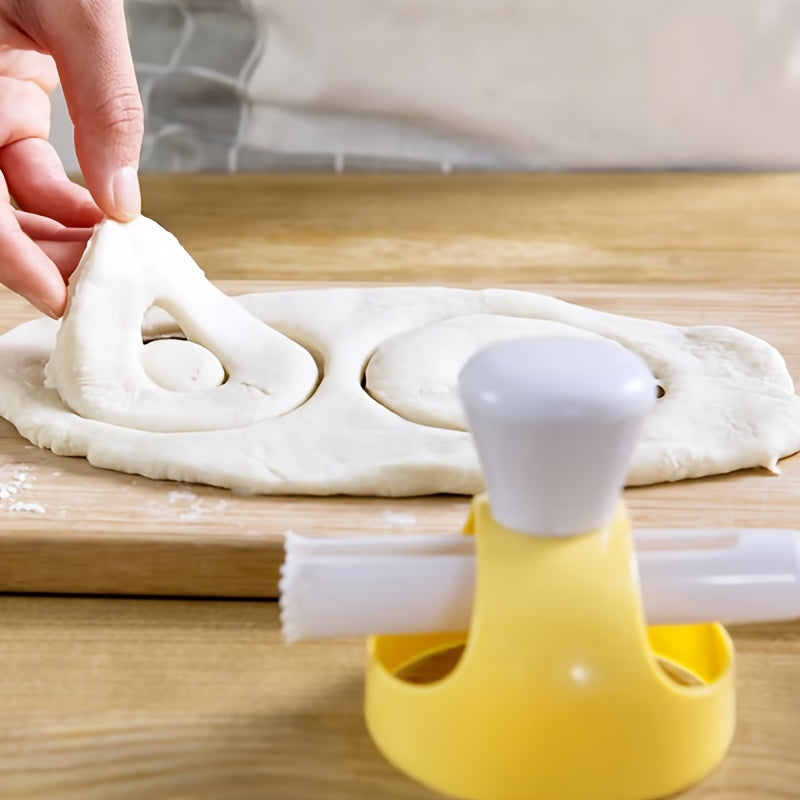 Uyda pishirish uchun mukammal 2 ta oson foydalaniladigan Donut tayyorlash to'plami, yopishmaydigan kesgich va botirish uchun tongs bilan