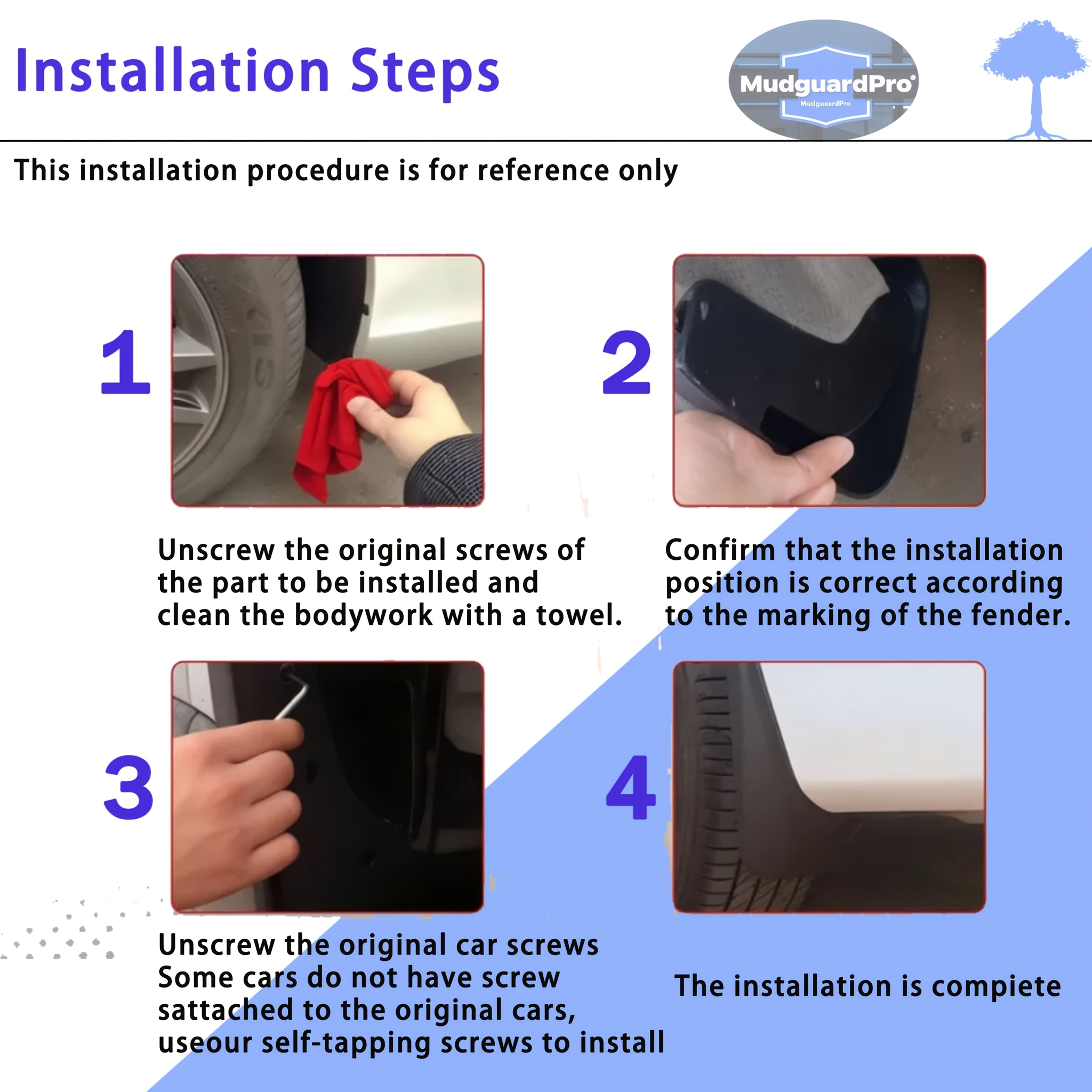 4 dona avtomobil shlangi plastik old tomon shlangi himoyasi barcha ob-havo sharoitlariga mos