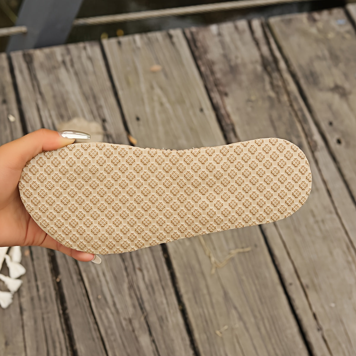 Women's Summer Striped Bowknot Slides Flat Beach Sandals with Ankle Strap