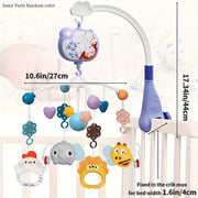 Pink Baby Crib Mobile with Music Night Lights and Remote Rotation