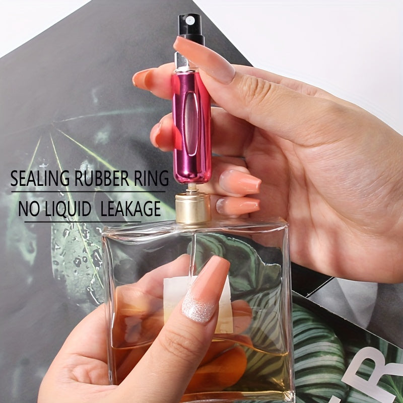 Set of 5 Travel Refillable Perfume Atomizers 5ml Portable Spray Bottles for Cosmetics