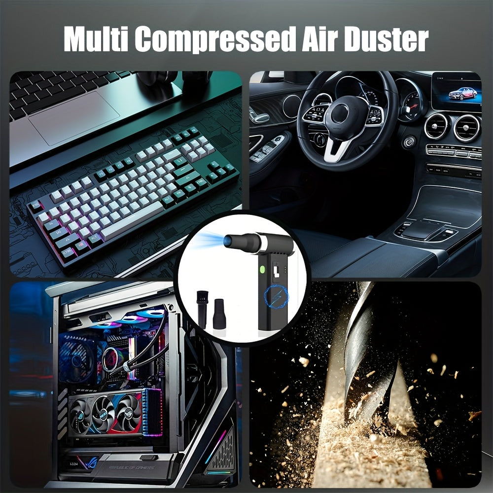 Cordless Rechargeable Electric Air Duster with Infinite Speed Control Up to 110000 RPM for Cleaning Electronics and Home