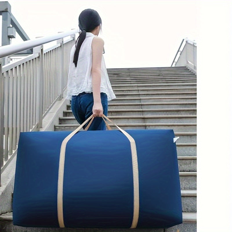 Extra Large Heavy Duty Storage Bag with Zipper Handles for Moving and Organization