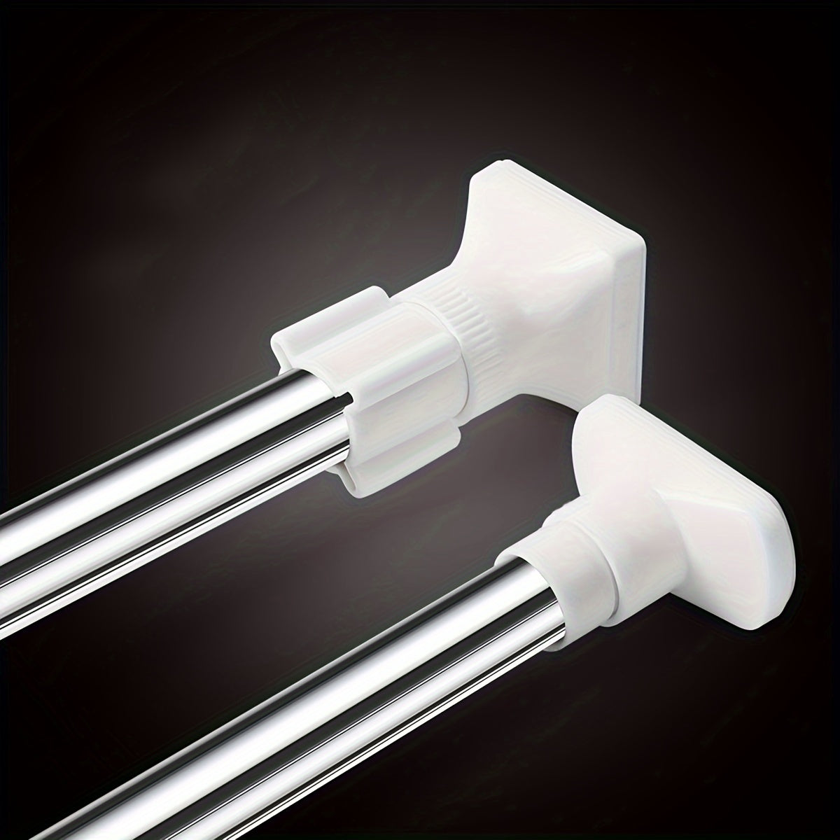 Stainless Steel Telescopic Clothes Rod No-Drill Wall Mount Retractable Drying Rack for Bathroom Closet