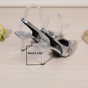 Women High Heel Sandals Spring 2024 Hollow Pointed Toe Stiletto Shoes
