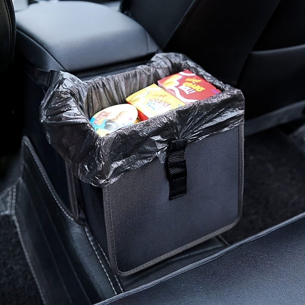 Cubo de basura impermeable para coche, organizador colgante, negro, 7.57L