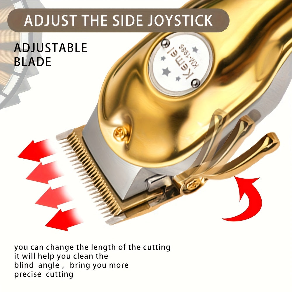 Cortapelos de metal 2500mAh Pantalla LCD Carga rápida USB-C Hoja de acero al carbono Motor de 5W