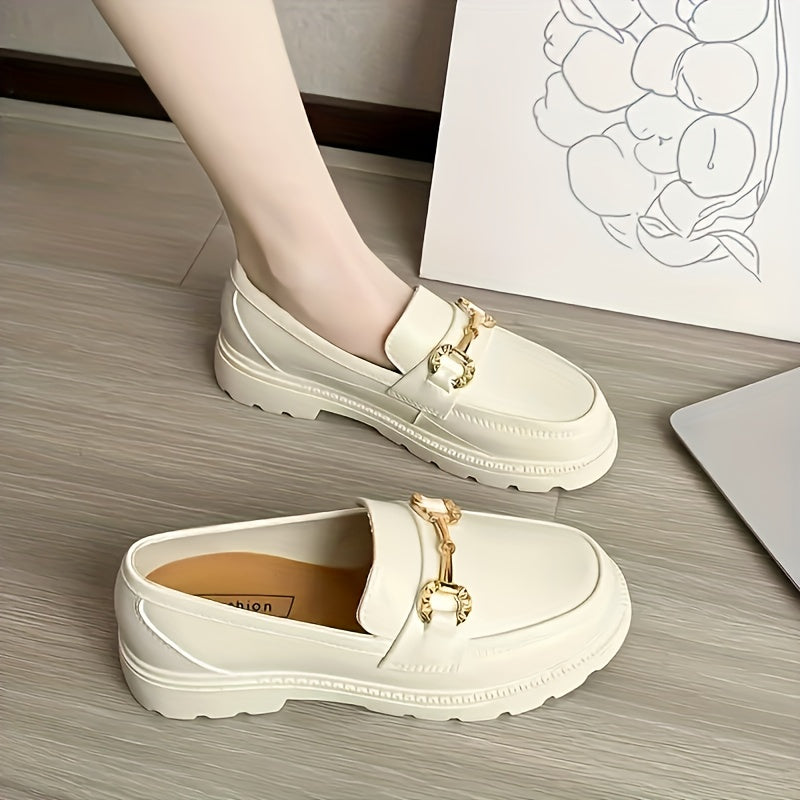 Women's Slip-On Loafers TPU Upper Cushioned Insole All-Season Casual Formal