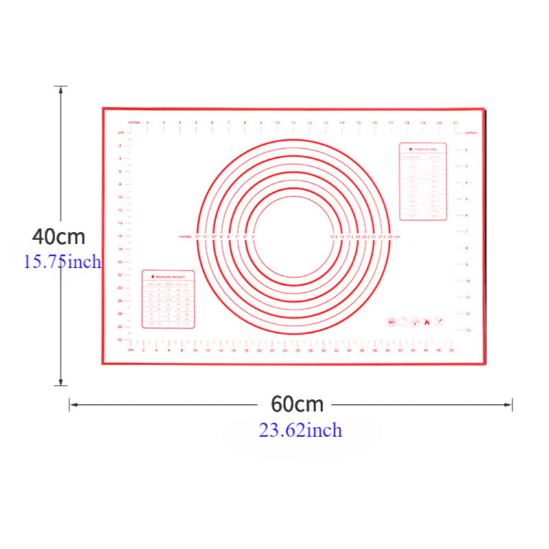 Disposable PE Gloves and Non-Slip Baking Mat with Measurement Lines for Kitchen Use