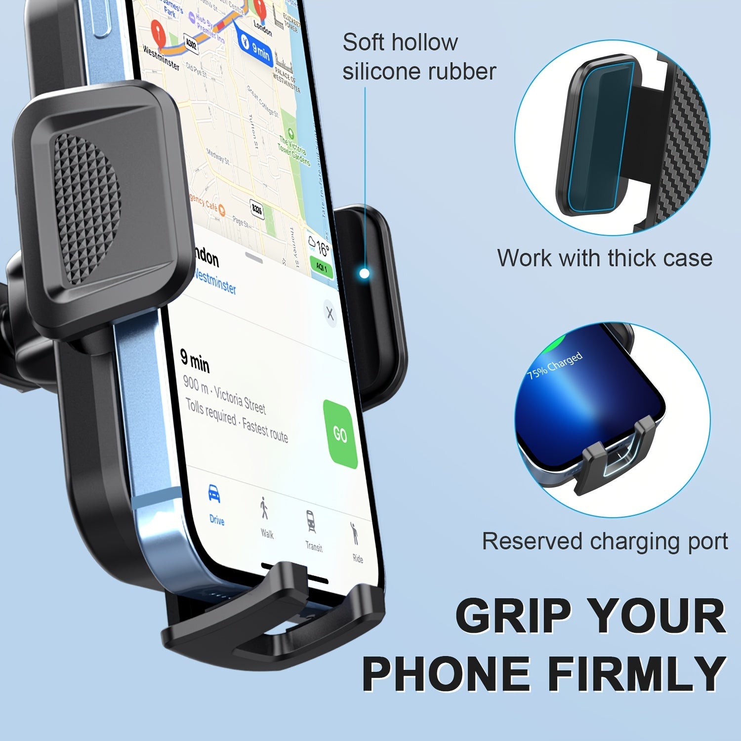 Universal Avtomobil Telefon uchun Bardoshli Suyuq Suction Panelga O'rnatish uchun barcha telefonlar