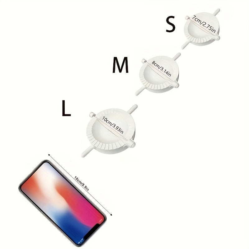 Set of 3 Plastic Dumpling Molds for Homemade Dumplings Pies Pastries