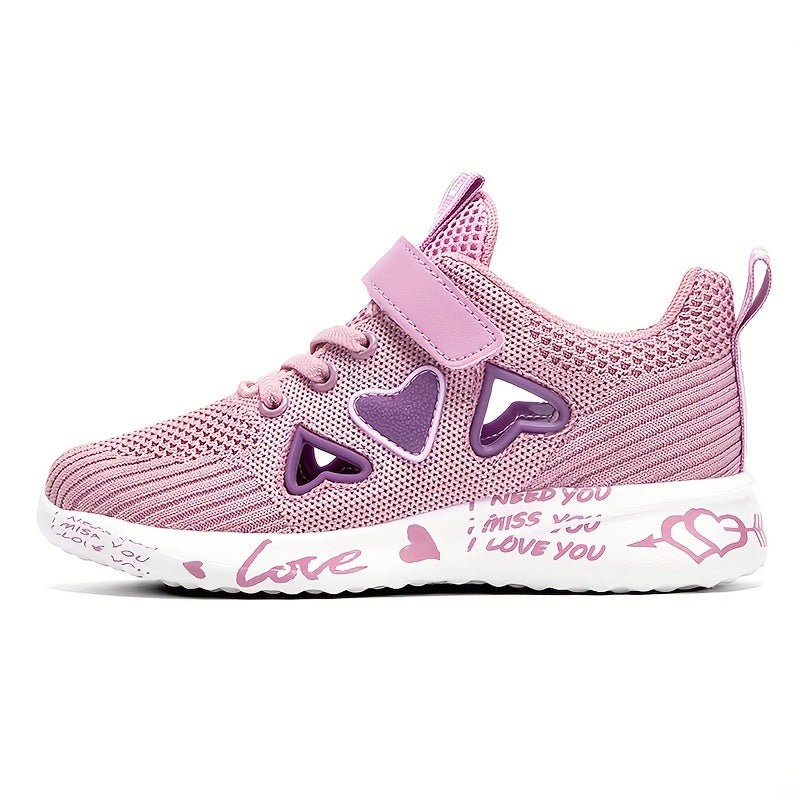 Girls' Knitted Casual Shoes for Spring and Summer with Shock-Resistant Features