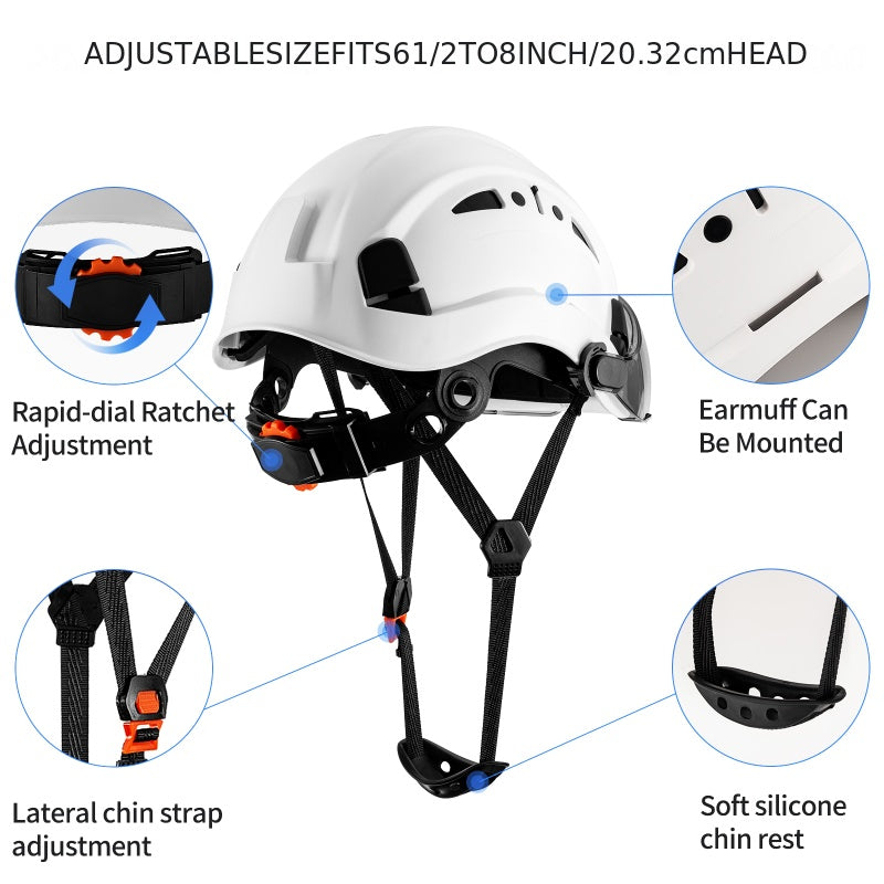 Safety Helmet with Goggles EN937 Standard for High-Altitude Rescue Construction Site