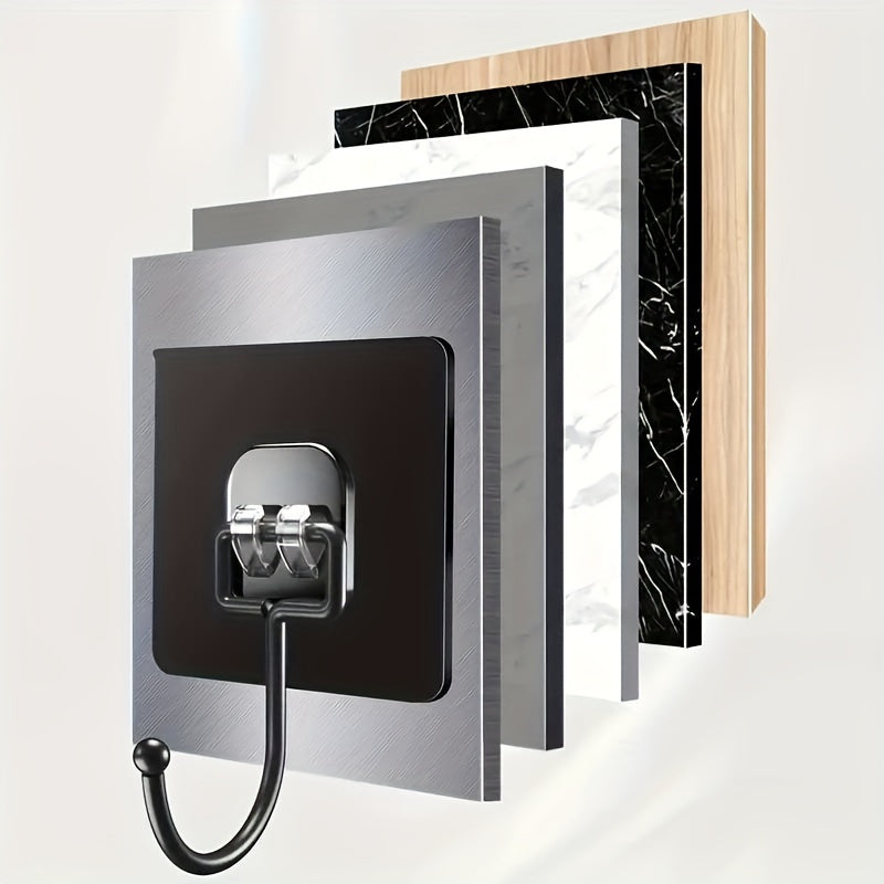 Ganchos de pared reutilizables de acero inoxidable para colgar abrigos, toallas, gorros de ducha, paquete de 2 o 5