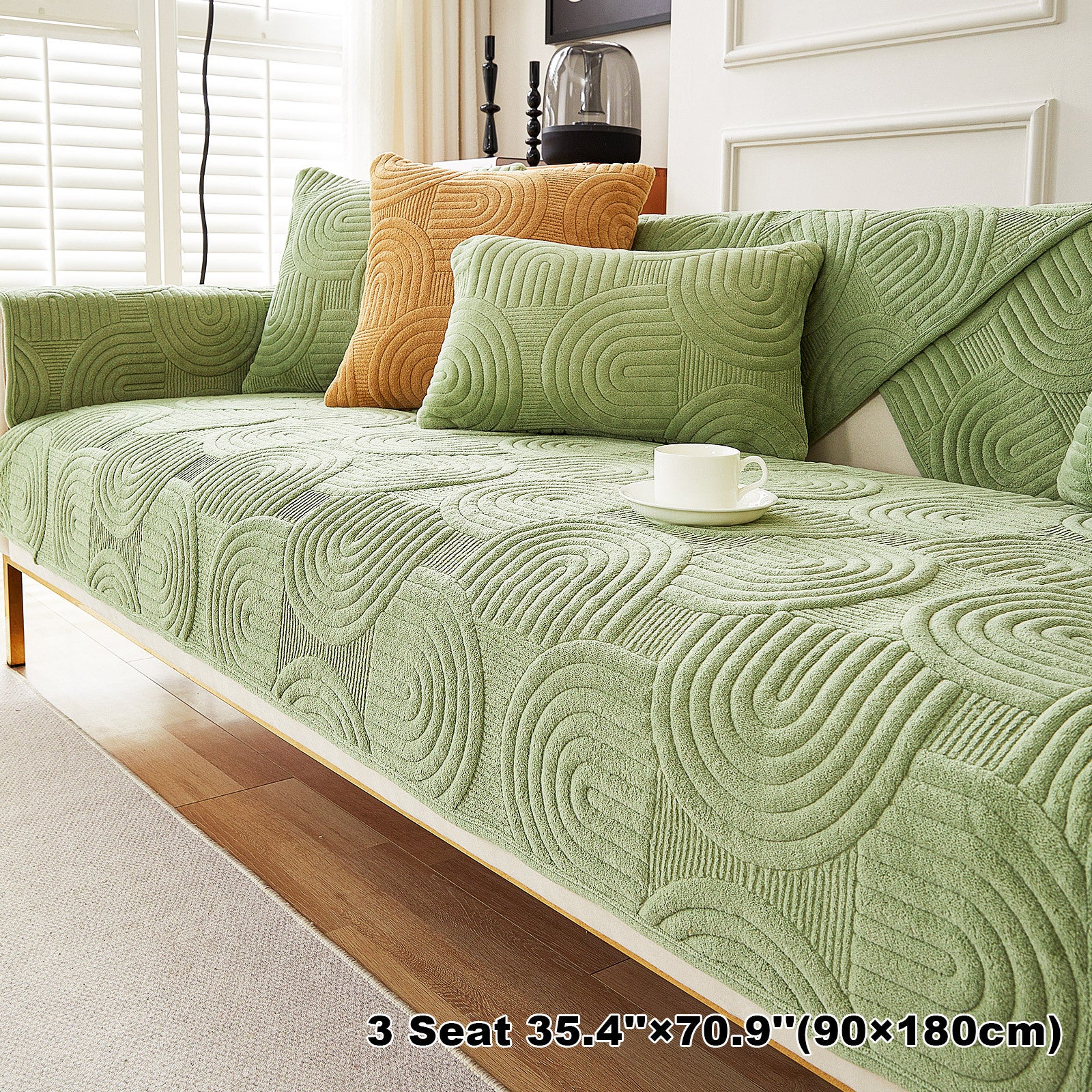 Чехол на мебель из молочного бархата с шерпой, противоскользящий, для защиты мебели, подходит для домашних животных