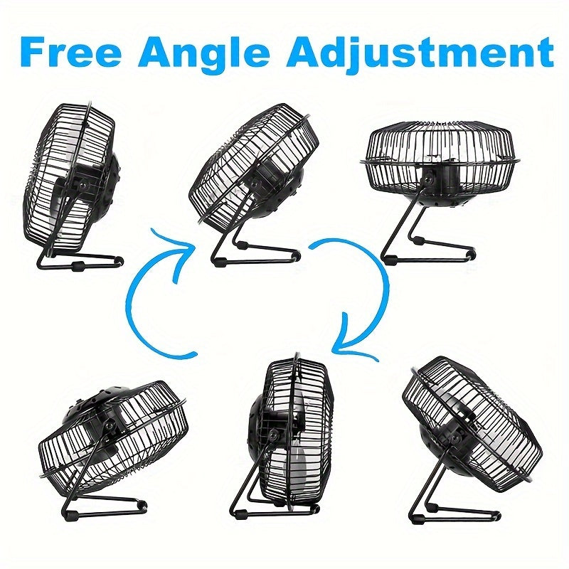 Set of 5W 5V Solar Panel with 4-Inch Fan for Camping and Outdoor Use