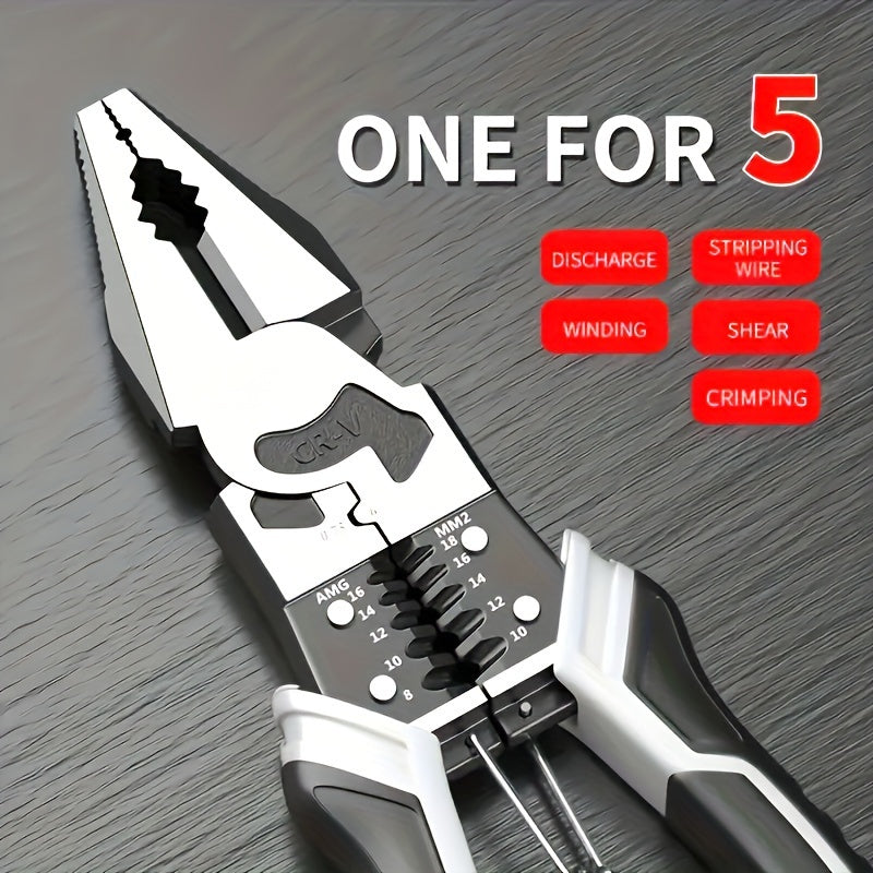 Multi-Function Wire Cutter Pliers with Automatic Stripper and PVC Handle for Automotive Maintenance