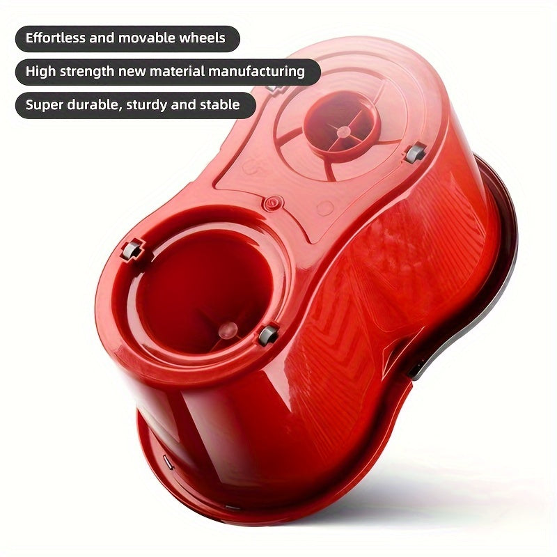 Qizil uy xo'jaligi aylanadigan mopu to'plami, chelak va 3 mop boshli - qo'l bilan tozalash uchun aylanadigan pol mop. Uy, oshxona, hammom pollari uchun mos. Chang olib tashlash va ho'l/quruq mop boshlarini o'z ichiga oladi. Zarur tozalash vositasi.