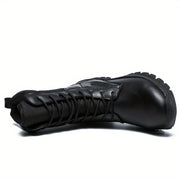 Women's Winter Hiking Boots Outdoor Platform Lace-Up Solid Color