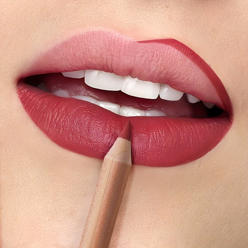 Set de perfiladores de labios mate impermeables para mujer, 24 colores, lápiz de labios de larga duración