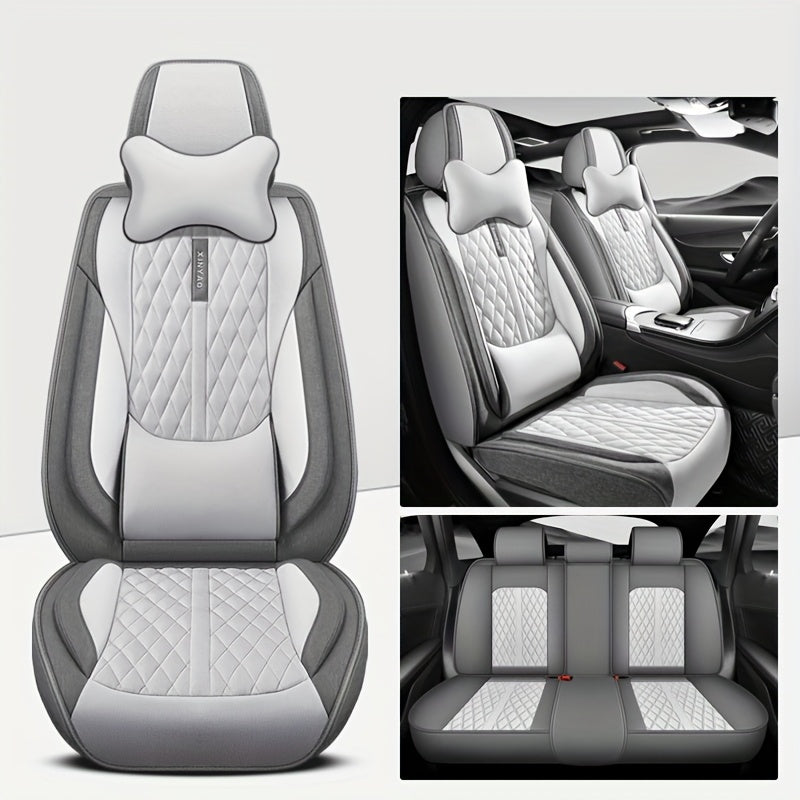 Универсальные чехлы для автомобильных сидений из полиэстера, водонепроницаемые, защитные на все сезоны