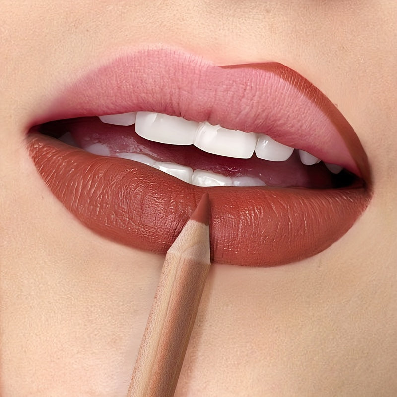 Set de perfiladores de labios mate impermeables para mujer, 24 colores, lápiz de labios de larga duración