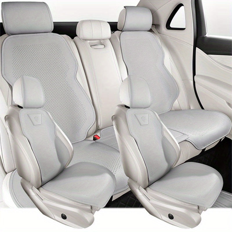Универсальный дышащий чехол для автомобильного сиденья из PU-кожи для автомобилей на 4 человека
