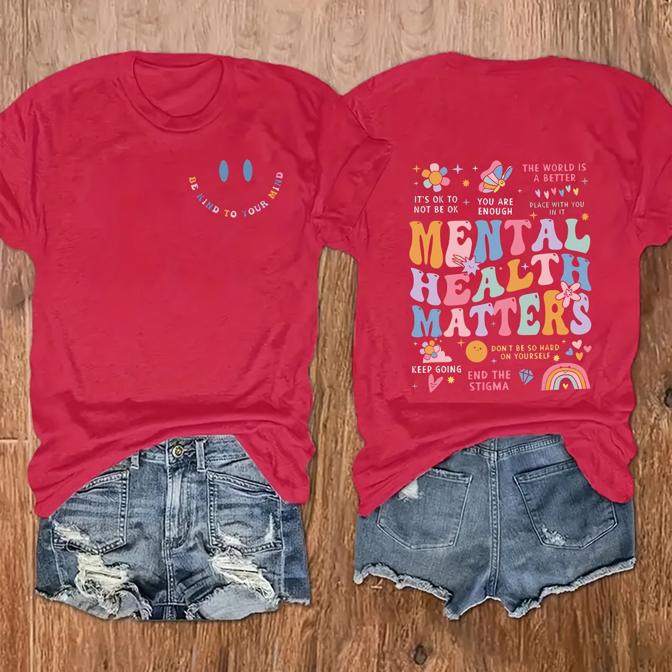 Plus Size Women's Graphic T-Shirt Bright Pink Short Sleeve Casual Top