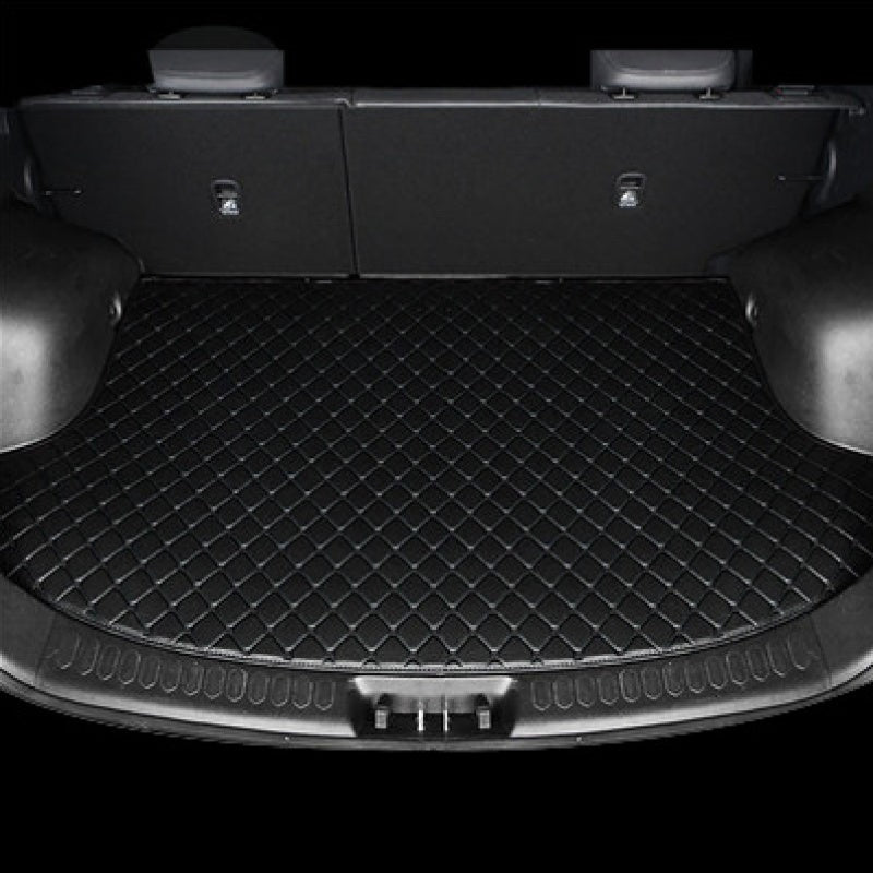 All-Weather Faux Leather Car Floor Mats for SUV Black Waterproof Oil-Resistant