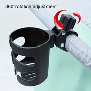 Universal 360° Rotatable Cup Holder for Strollers Black